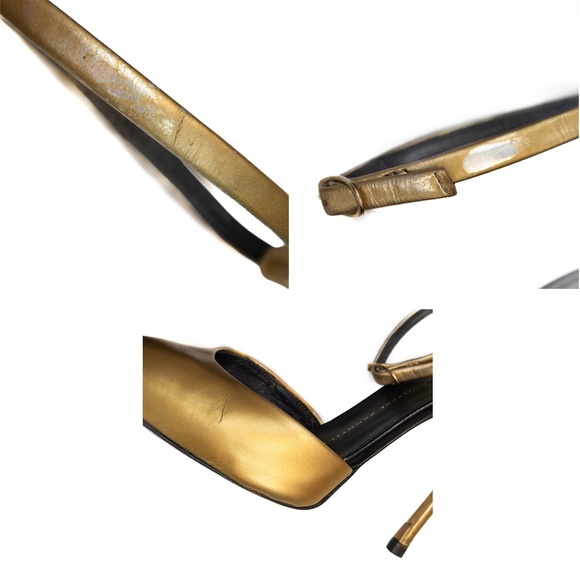 Giuseppe Zanotti Gold Ankle Strap Pumps – As seen on Rihanna – Size US 6 - Picture 8 of 8